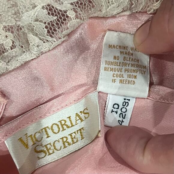 Vintage Victoria's Secret Gold Label Teddy Size P Pink Polyester Lace Lingerie - Picture 8 of 13